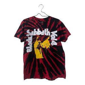 Black Sabbath Red Tie Dye Graphic T Shirt Men’s Size Medium Officially Licensed